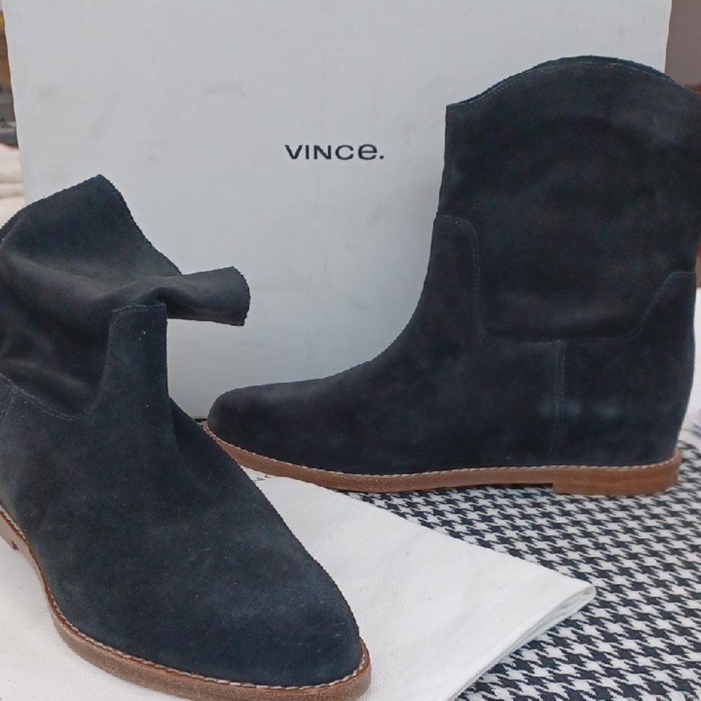 Vince Sinclair Black Suede Bootie NIB